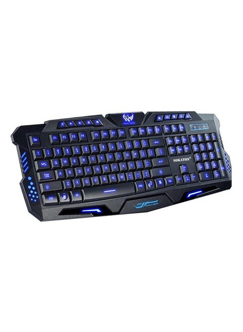 M200 3 S Usb Illuminated Led Backlit Backlight Crack Gaming Keyboard Black