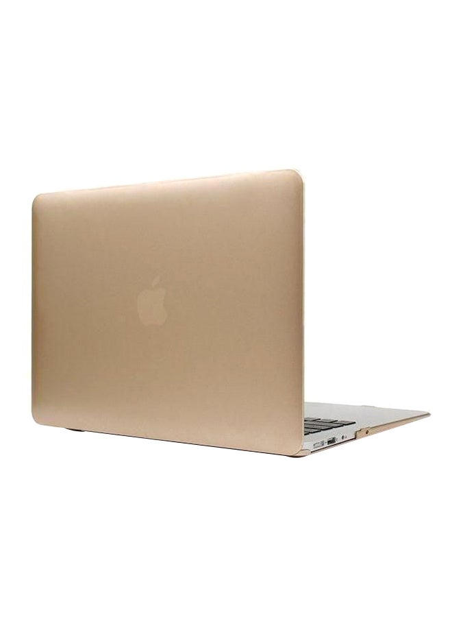 Hard Shell Skin Silk Design Leather Case Cover For Apple MacBook Air 13.3-Inch Gold 
