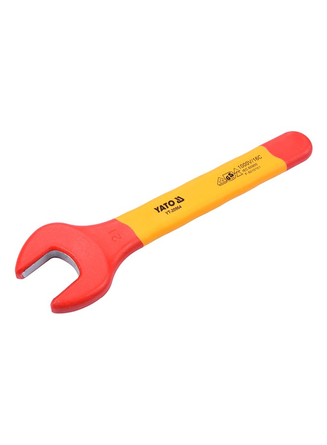 Yato Insulated Open End Wrench 21mm VDE-1000V YT-20964 Yellow/Red/Silver - Image 1