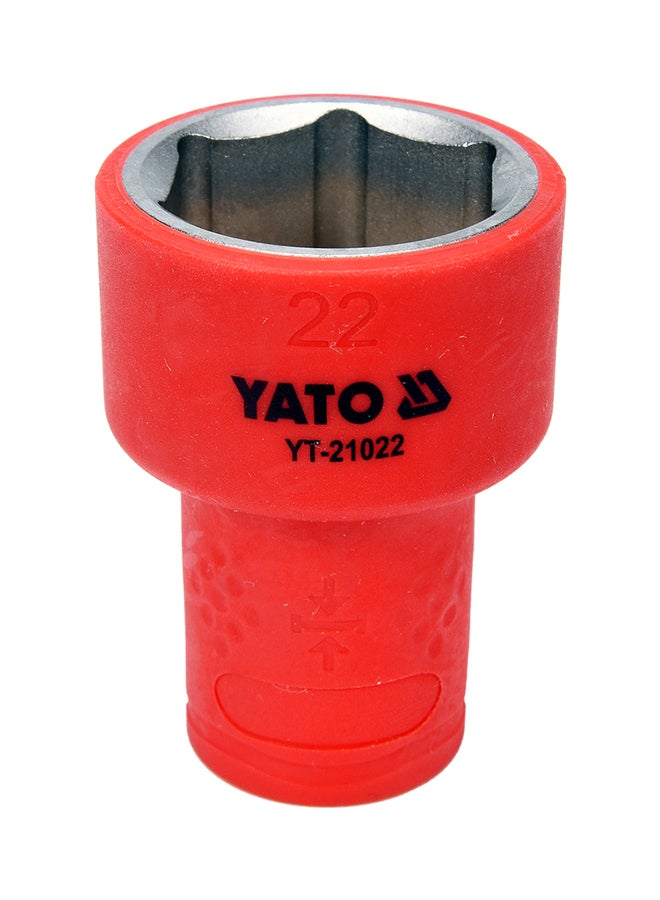 Yato Insulated Socket 3/8-Inch 22mm VDE-1000V YT-21022 Orange - Image 1