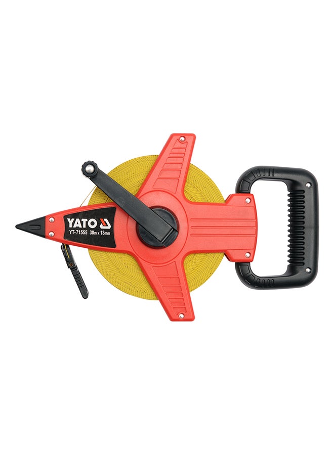 Yato Measuring Tape 50Mx13mm Fibre Glass Blade Open Type YT-71556 Orange/Yellow/Black 0.013x50meter  - Image 1