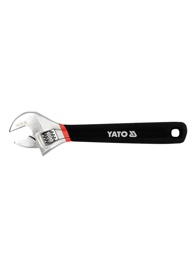 Yato Adjustable Wrench 375mm - 15-Inch Half Blister Card YT-21654 Black/Silver/Red