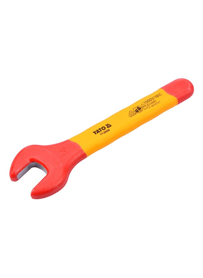 Yato Insulated Open End Wrench 14mm VDE-1000V YT-20958 Yellow/Red - Image 1