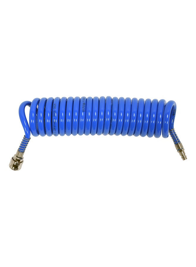 Yato Spiral Recoil Air Hose Pu 5m Internal Ø8mm YT-24207 Blue 5000mm - Image 1