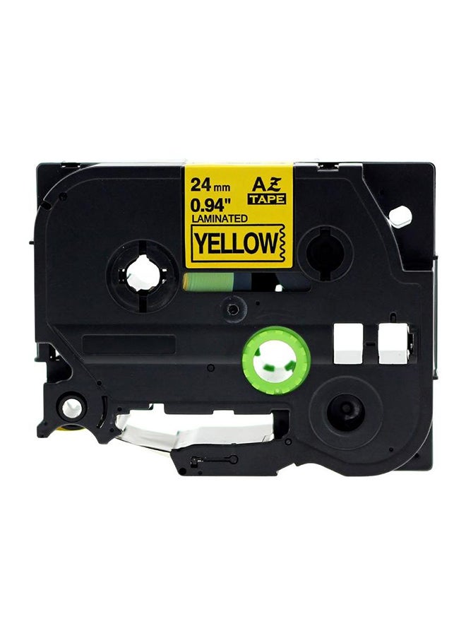 Compatible 24mm Label Laminated Tape Yellow