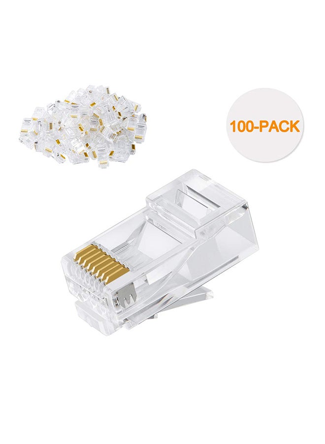 ماركة غير محددة حزمة موصلات جديدة RJ45 من نوع كات 6 مكونة من 100 قطعة 