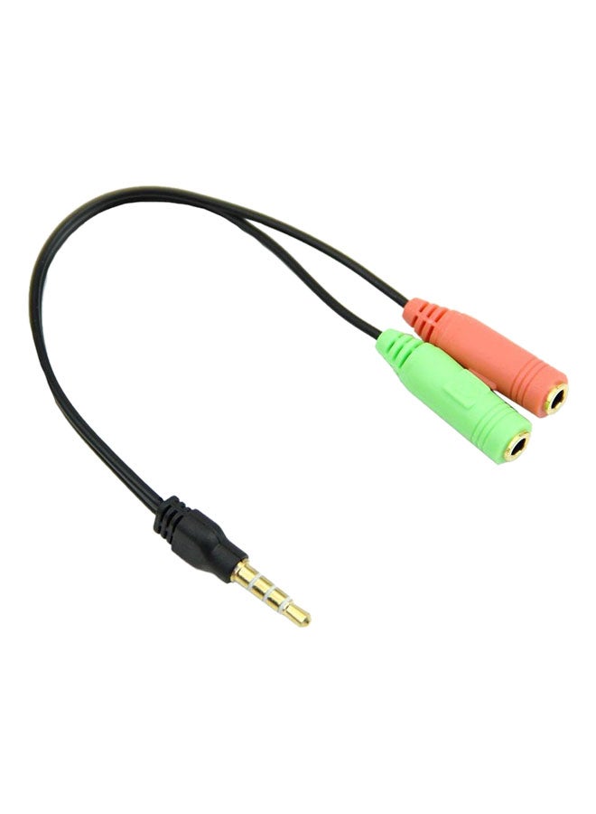 Pc Headset To Smart Phone Adapter Dual 3.5Mm To 3.5Mm