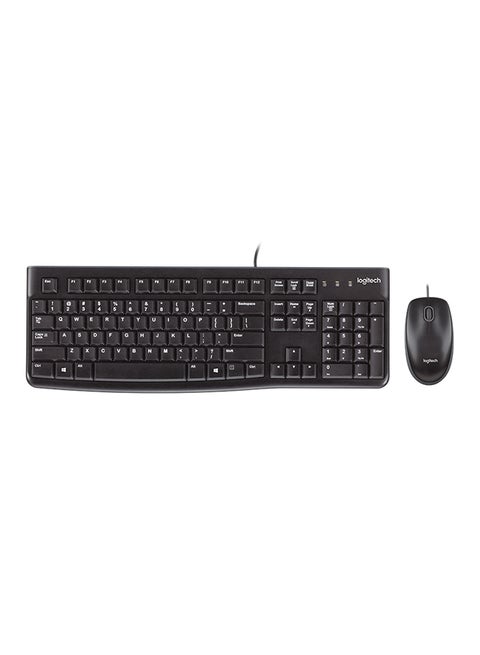 Logitech Mk120 Wired Keyboard And Mouse For Pc - 920-002562 black