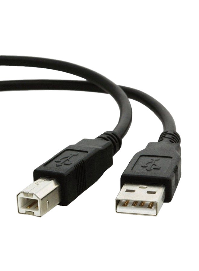 USB 2.0 cable for connecting computer to USB-compatible printer, scanner, or hard drive black