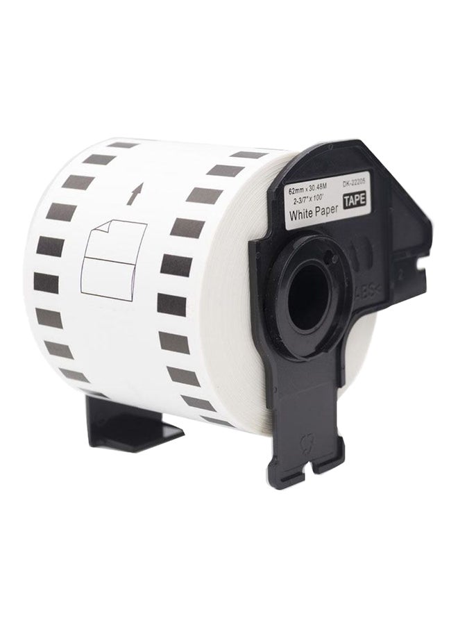 Compatible  DK-22205 Paper Tape Roll - White 62mm x 30m