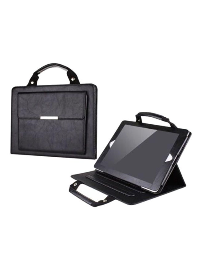 Luxury Pu Leather Handbag Stand Case Cover For Apple iPad 6 Air 2 Wallet Wake Black 