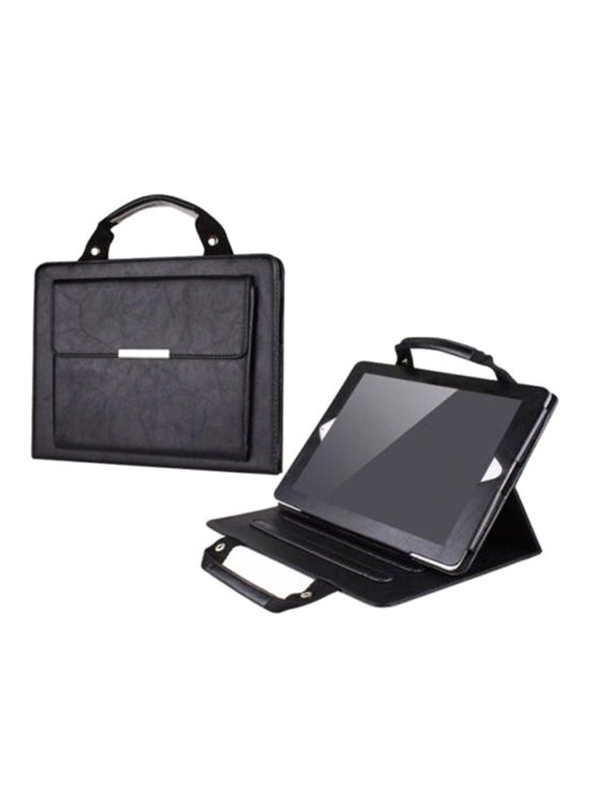 Luxury Pu Leather Handbag Stand Case Cover For Apple iPad 6 Air 2 Wallet Wake Black 