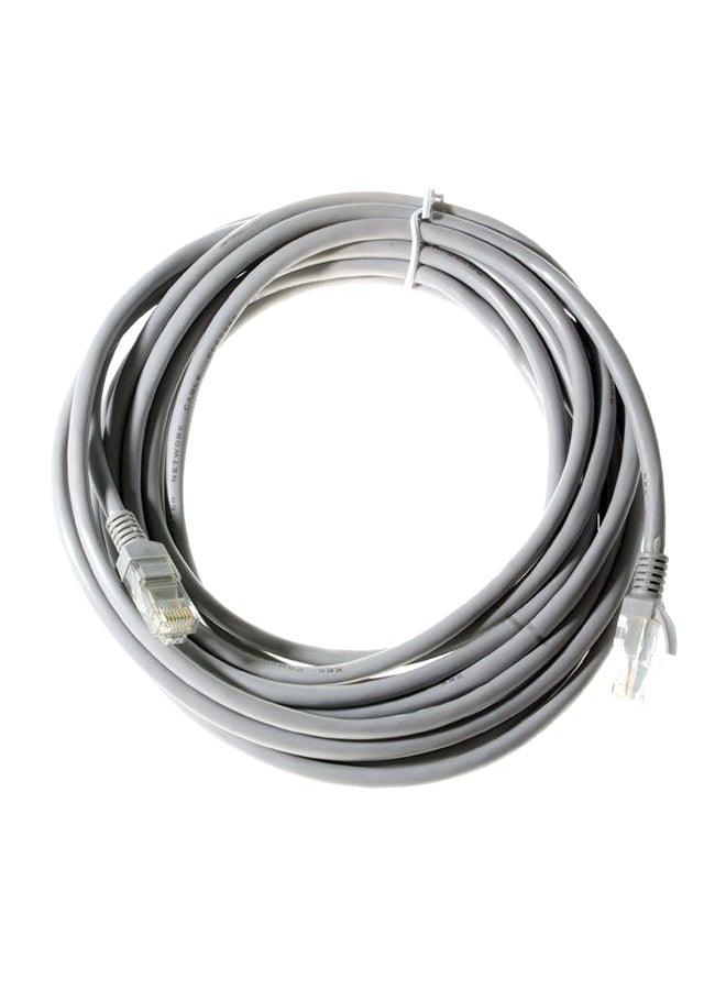 كابل توصيل Cat5E بوصلة Rj45 لتوصيل راوتر شبكة الإنترنت Lan بتقنية إيثرنت وبطول 10 أمتار ومزود بمودم للتوصيل بجهاز الحاسوب