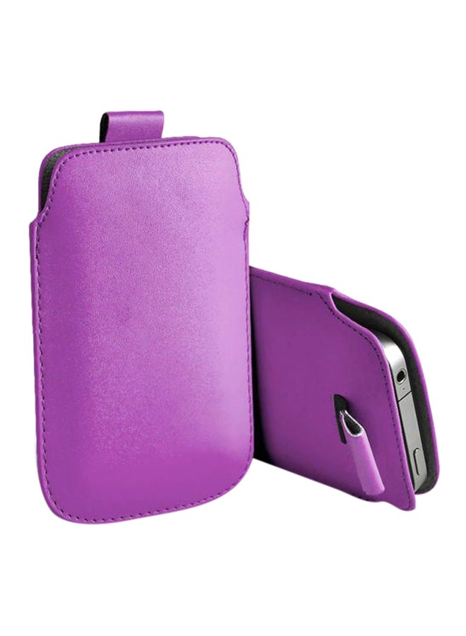 Generic PU Leather Pull Tab Mobile Phone Case Cover Skin Pouch For Apple iPhone 4S multicolour 