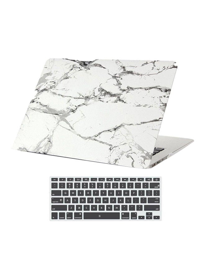 Matte Surface Plastic Hard Case With Keyboard Cover For MacBook Retina Display 12-Inch White 
