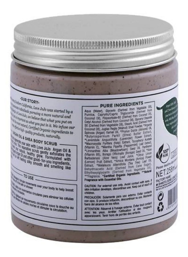 Love JoJo Argan Oil & Shea Reviving Body Scrub Grey 258ml  - Image 2