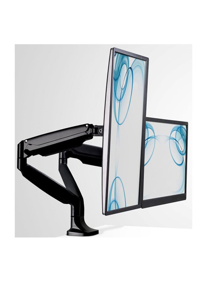 NEWSTAR - Dual Monitor Desk Mount Stand Full Motion Swivel Computer Monitor Arm for Two Screens 17-27 Inch with 4.4~19.8lbs Load Capacity for Each Display. Black - Image 1