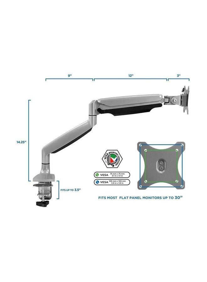 NEWSTAR DeskTop Mount For Single Monitor With Gas Spring For Below 32 Inch / Silver/Black - Image 3