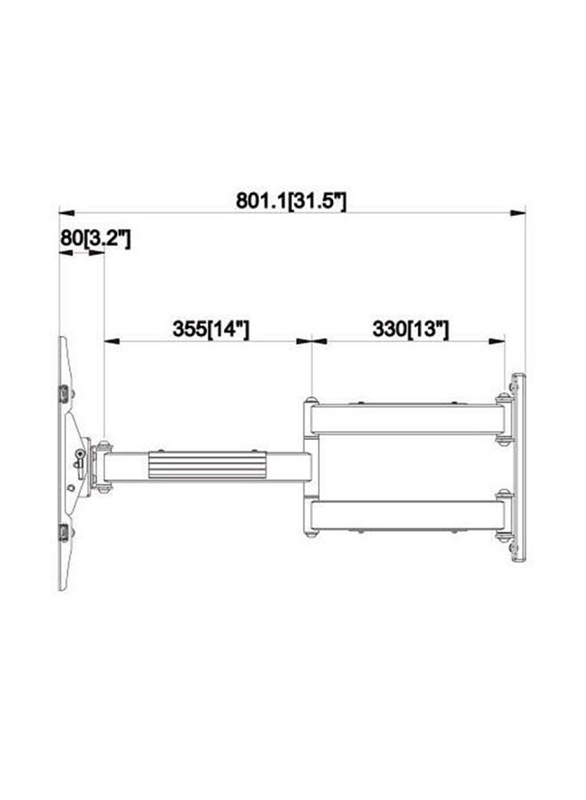 سكيل تك حامل تلفزيون مفصلي مزدوج الذراع بحركة كاملة مقاس 37 إلى 70 بوصة، 40 كجم (88 رطلاً) - Image 2