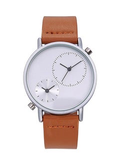 TOMI Men's Leather Analog Watch T079/BR-WH-SI - 39 mm - Brown  - Image 1