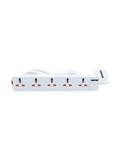 5 Way Extension Socket Clear