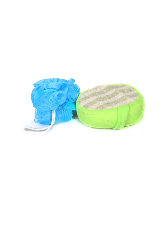DELCASA Bath Sponge And Puff Blue/Green 