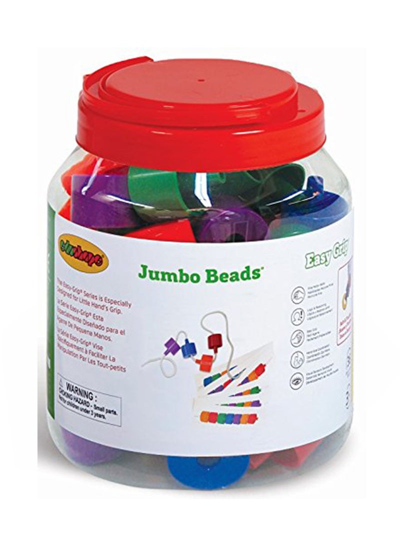 Edushape 58-Piece Ez-Grip Jumbo Beads - Image 1