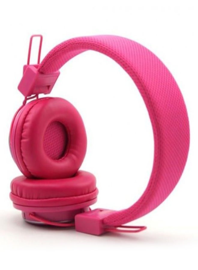 Stereo  Bluetooth Wireless  On-Ear Headphone With Microphone Pink