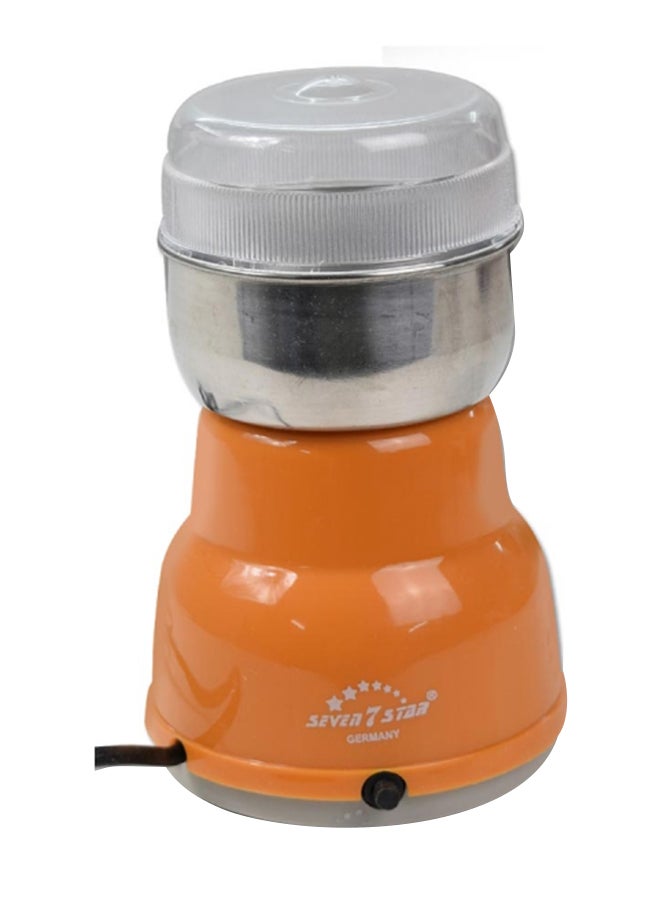 Coffee Grinder 200W Orange/Silver/Clear 