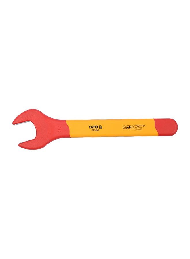 Yato Insulated Open End Wrench 27mm VDE-1000V YT-20967 Yellow/Orange - Image 1