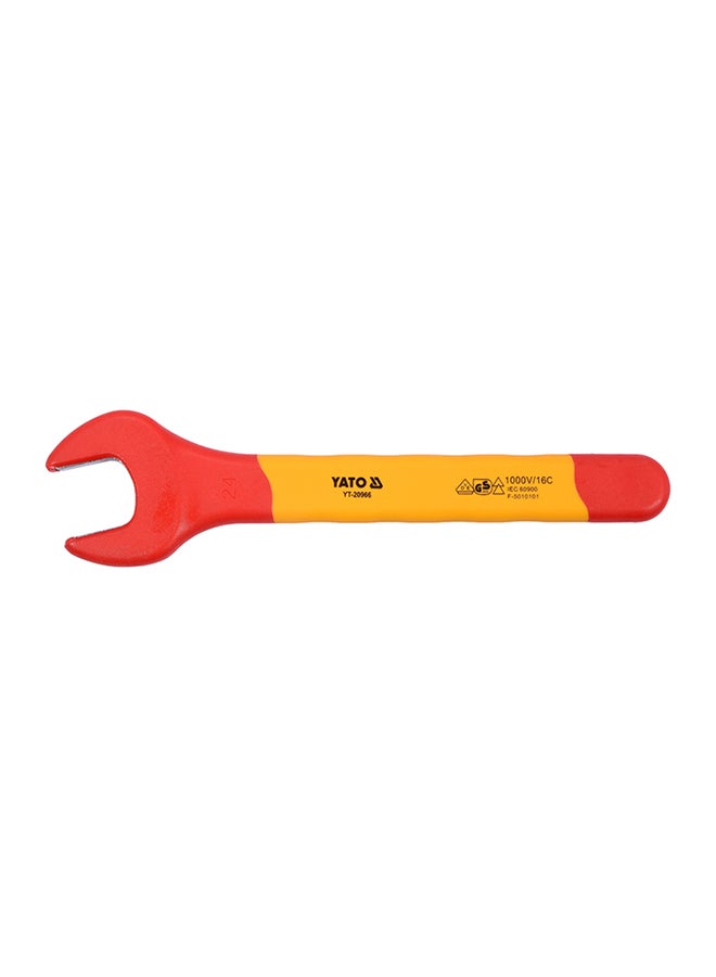 Yato Insulated Open End Wrench 24mm VDE-1000V YT-20966 Yellow/Orange - Image 1