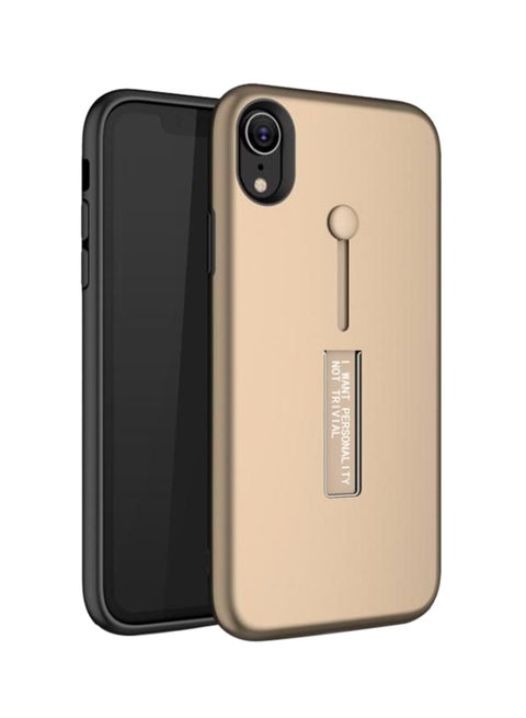 Apple iPhone Matte Shockproof Ring Stand Back Case Cover Gold