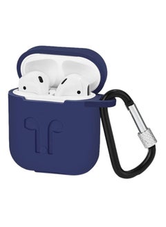 Apple AirPods Thick Silicone Shockproof Case Cover With Hanging Clip Blue