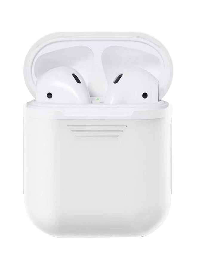 Soft Silicone Charging Case Cover For Apple AirPods White