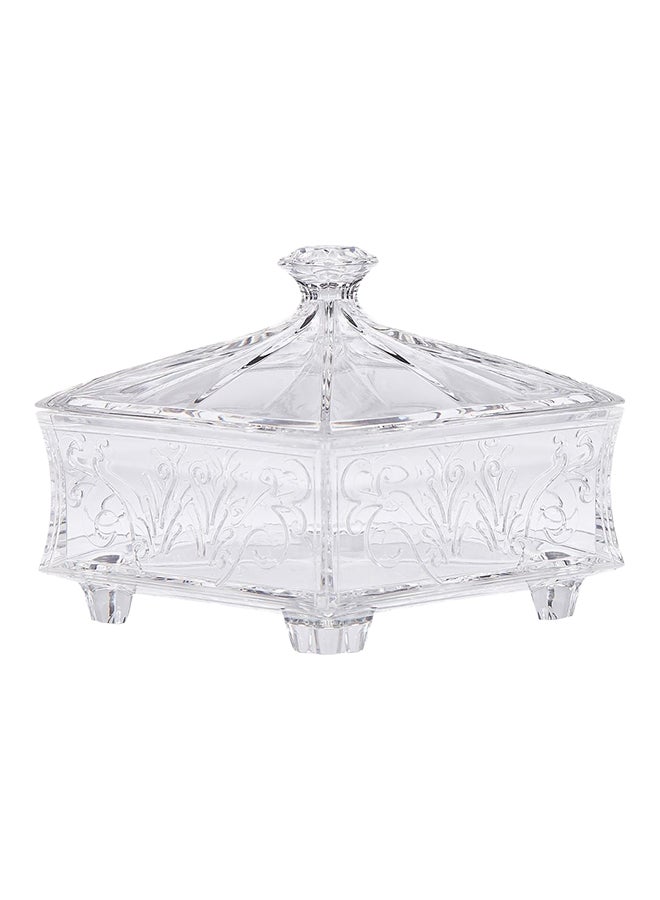 آذاد وعاء حلوى على شكل كعك الفدج مع غطاء شفاف 28سم - Image 1