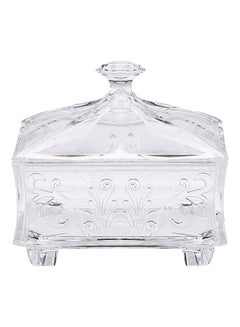 AZAD Fudge Shaped Candy Bowl With Lid Clear 28cm  - Image 2