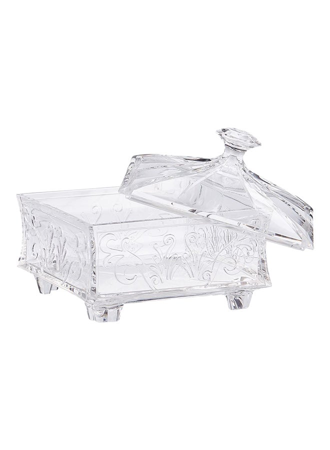 آذاد وعاء حلوى على شكل كعك الفدج مع غطاء شفاف 28سم - Image 3