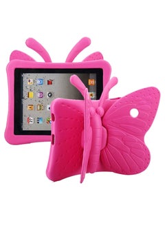 Butterfly Design Case Cover With Stand For Apple iPad 2/3/4 Pink