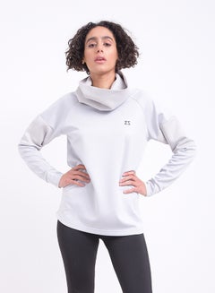 B8246 Very High Collar Sweat Shirt Grey