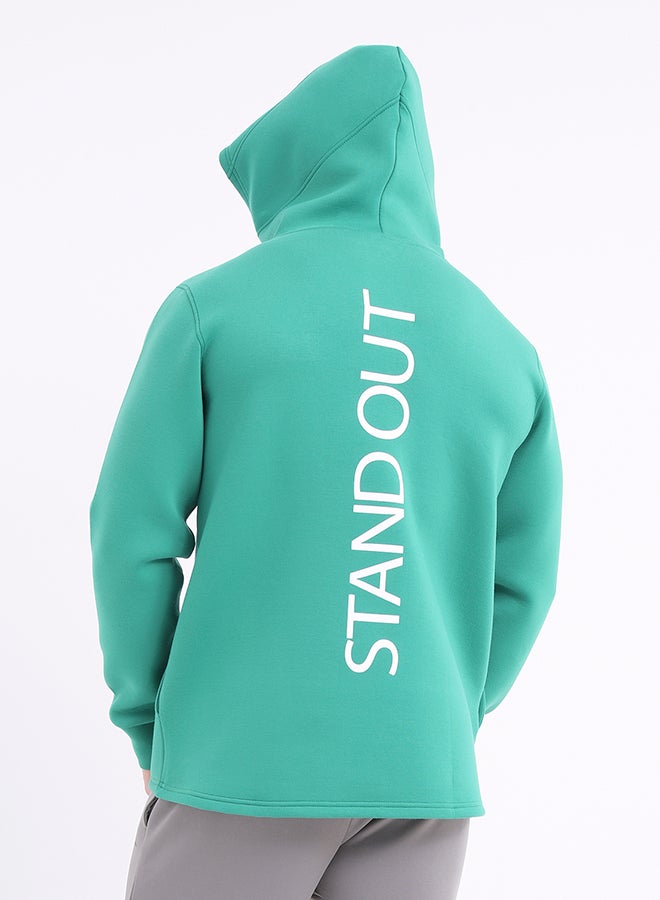IZZY B8292 Raglan Hooded Jacket Green  - Image 2