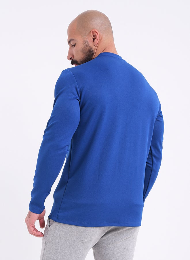 IZZY - B8294 Half Zip Front Sweat Shirt Blue - Image 1