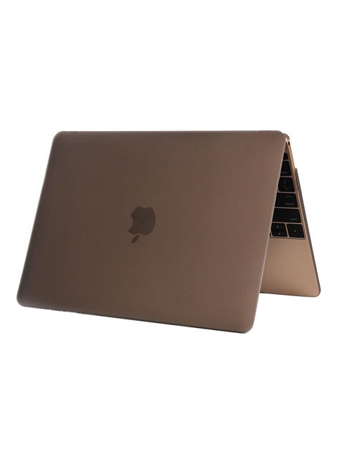 Frosted Matte Rubberized Hard Shell Case Cover For MacBook Pro Retina 12 Brown