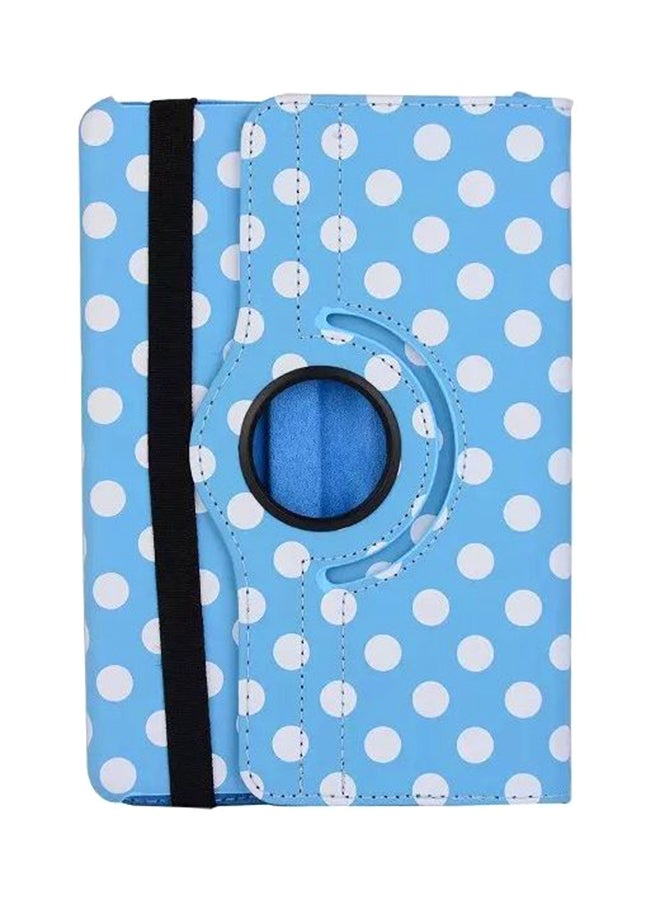 360° Rotate Pu Premium Leather Polka Dot Case Cover For Apple iPad Mini 4 Blue