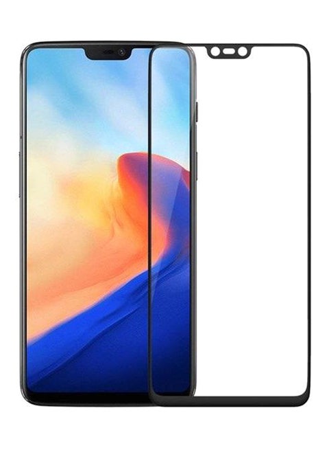OnePlus 6 3D Curved Full Coverage Tempered Glass Screen Protector For OnePlus 6 With Black Frame - By Muzz
