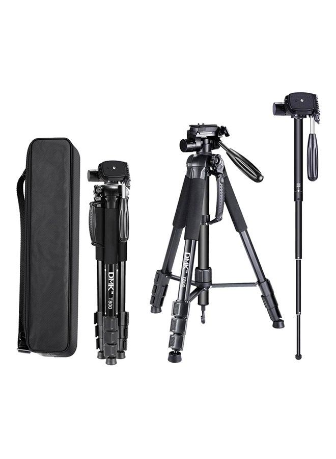 DMK Power Lightweight Portable Tripod For SLR/DSLR Canon Nikon Sony Olympus Camera Dark Black  - Image 1