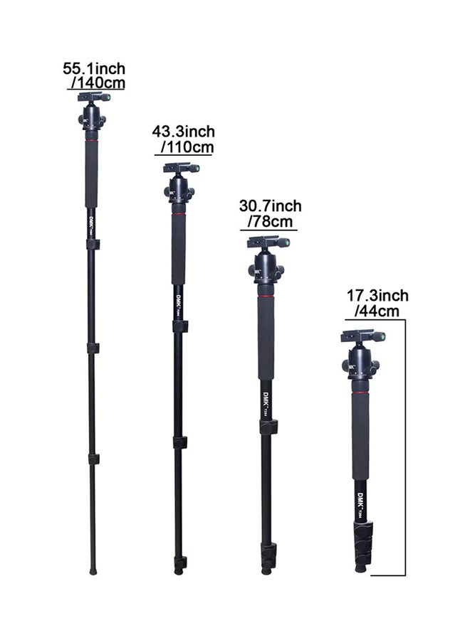 DMK Power DMK T264 3 in 1 Tripod Monopod & Ball Head Magnesium Aluminium Compact Travel Dark Black - Image 2
