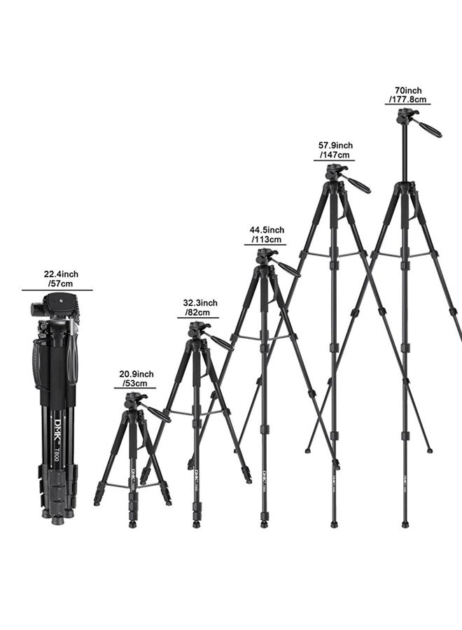 DMK Power Lightweight Portable Tripod For SLR/DSLR Canon Nikon Sony Olympus Camera Dark Black  - Image 3