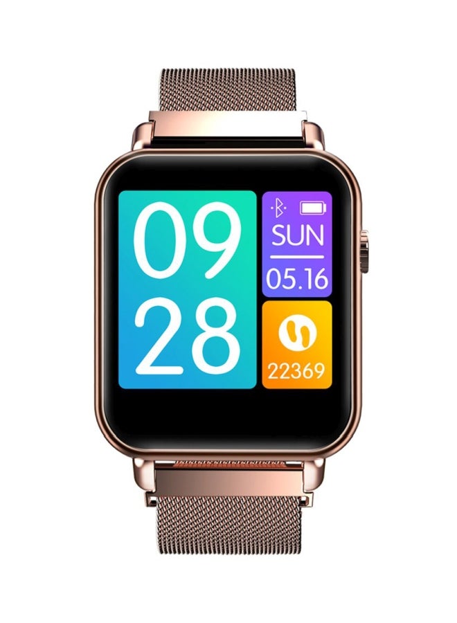 Smart Bracelet Heart Rate Blood Pressure Sleep Monitoring Ip67 Waterproof Gold Steel Mesh Belt - Image 1