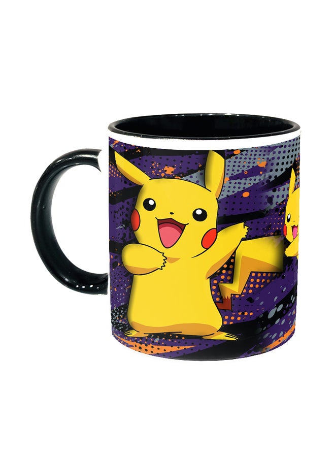 إمبريس مج قهوة مصنوع من السيراميك مطبوع عليه صورة شخصية أفلام الكرتون بيكاتشو متعدد الألوان - Image 1