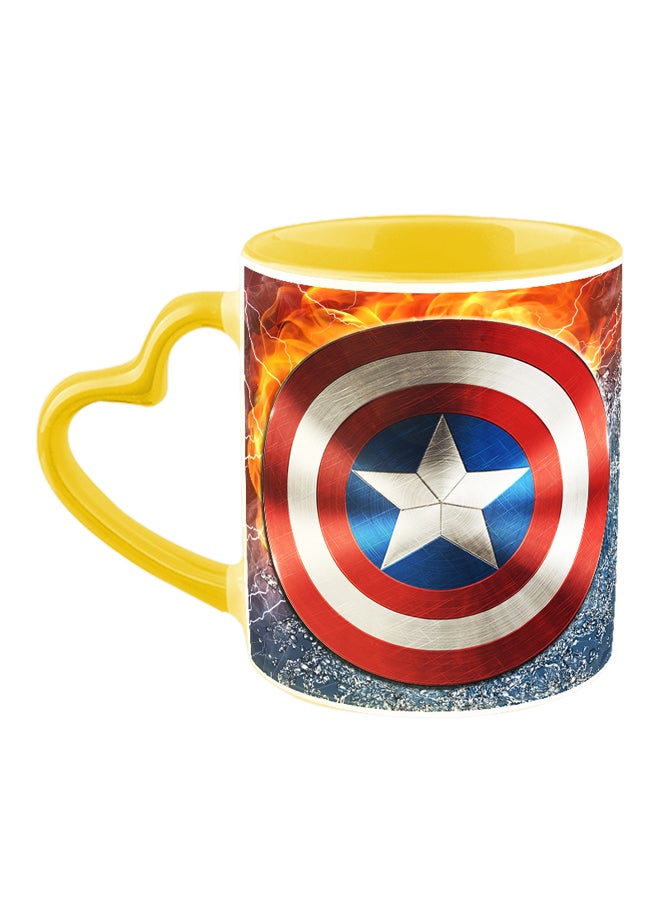 Impress Captain America Shield Printed Coffee Mug Multicolour - Image 1